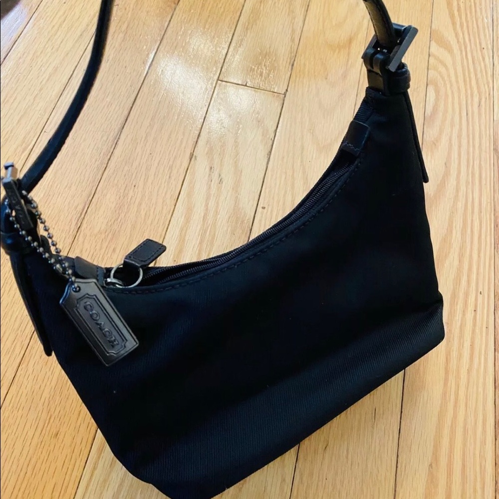 COACH vintage 90s y2k mini nylon Hobo black bag
